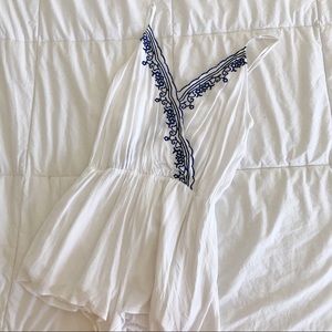 Kendal & Kylie White Detailed Romper, Size Medium